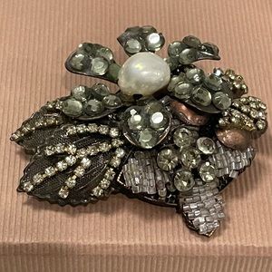 Vintage Venetian brooch with fresh water Pearl. Purchased in Venice Italy